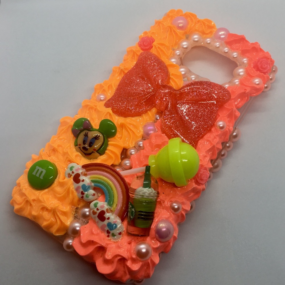 Neon Orange Minnie Mouse Samsung Galaxy S7 Phone
